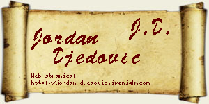 Jordan Đedović vizit kartica